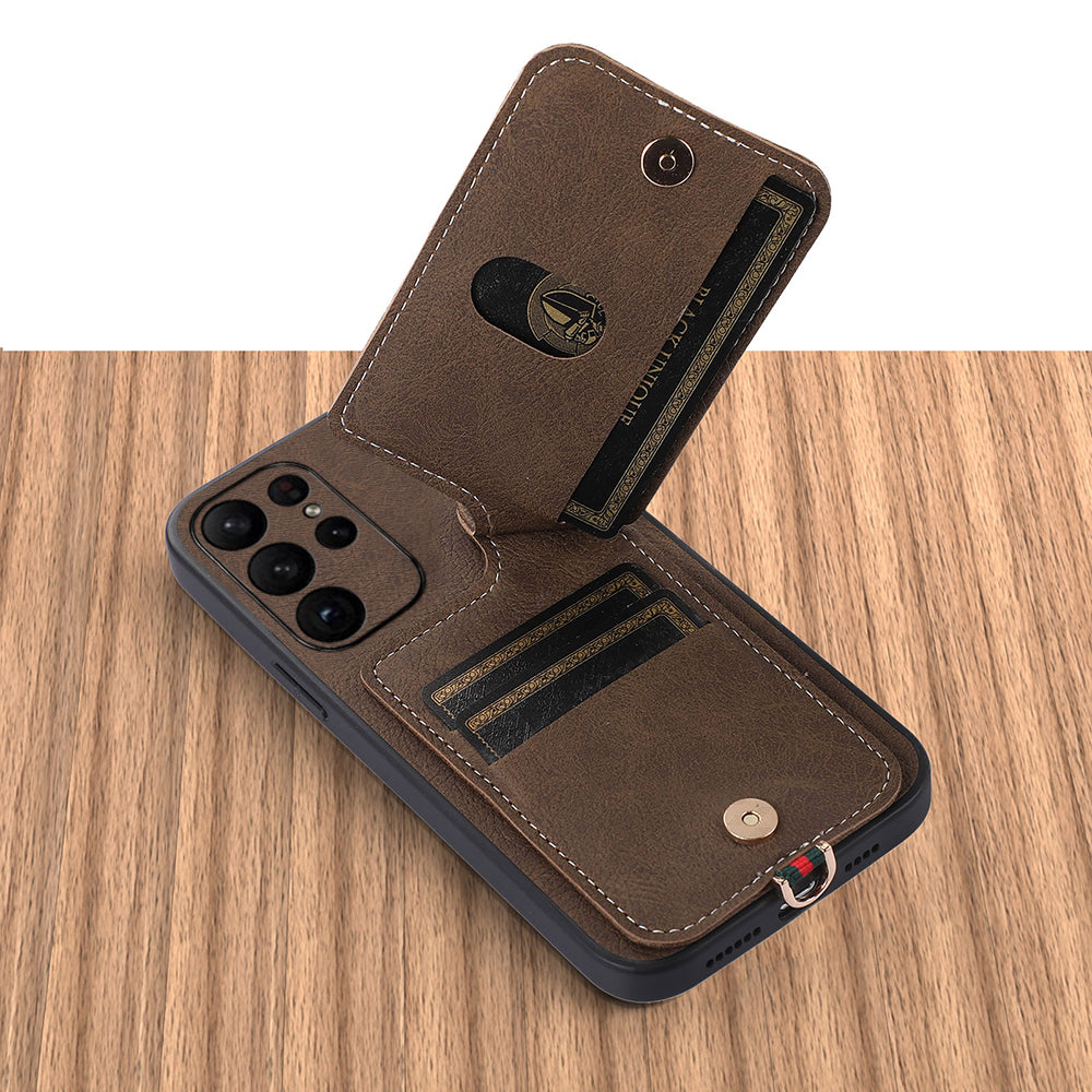 ABEEL Style 03 Kickstand Cover for Samsung Galaxy S23 Litchi Texture PU Leather TPU PC Rotating Card Holder Phone Case ABEEL Style 03 Kickstand Cover for Samsung Galaxy S23 Litchi Texture PU Leather TPU PC Rotating Card Holder Phone Case